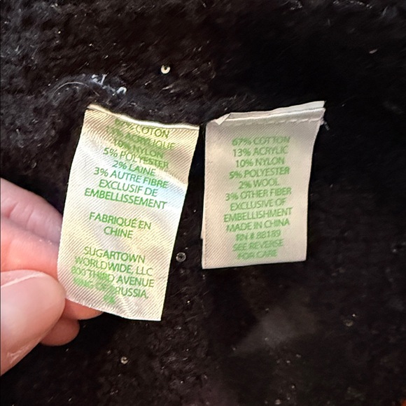 Lilly Pulitzer Amal Metallic Black Open Longer Cardigan rhinestone buttons XL - Picture 7 of 14